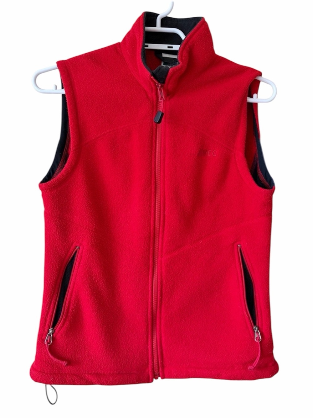 MEC Fleece Vest Women’s Red Full Zip Up Outdoor Hiking Cozy Layering Jacket